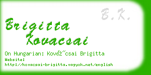 brigitta kovacsai business card